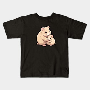 Hamster, Mom and Baby, Mothers Day Kids T-Shirt